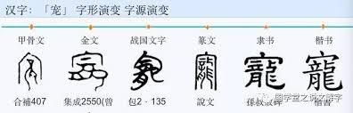 "寵"字形演變